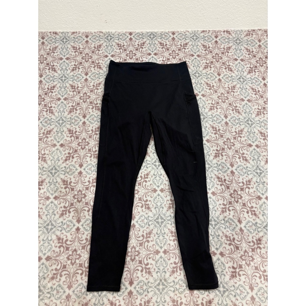 Fabletics Black High Waisted Mesh Pocket Leggings Athletic Yoga Pants Womens